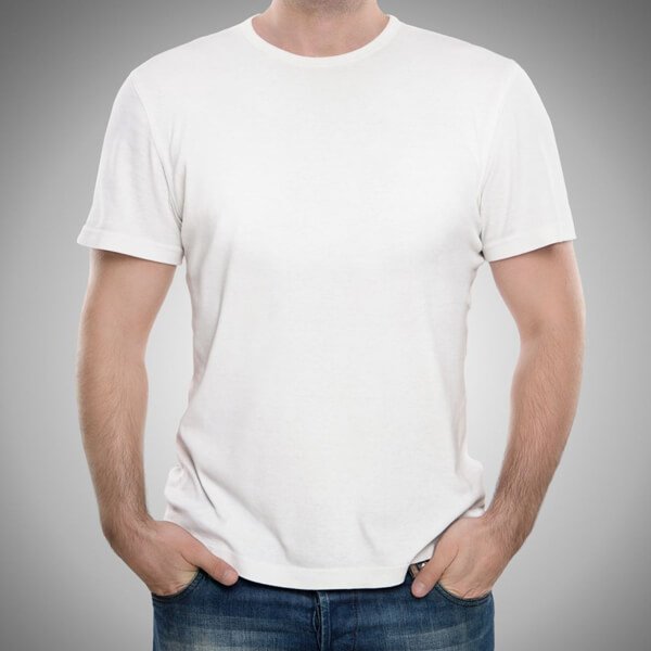 remera blanca de hombre