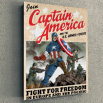 Cuadro Simple Capitan America Vintage