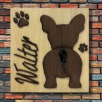 Portacorrea de perro para pared personalizable